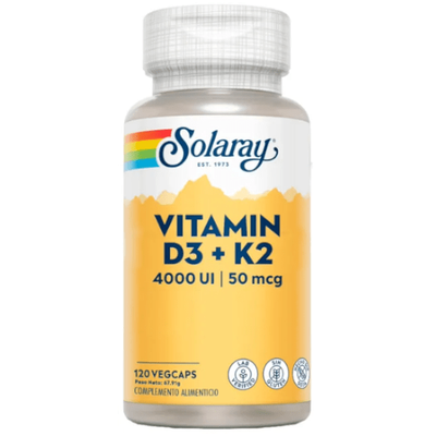 VITAMINA D3  K2 120 CAPSULAS -SOLARAY