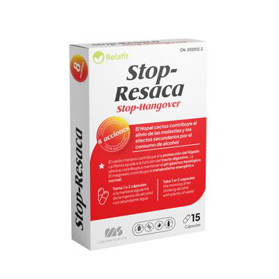 STOP RESACA 15 CAPSULAS RELAFIT