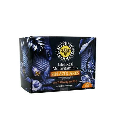 BLACK BEE SIN AZUC JALEA MULTIVITAMINAS 20 VIALE