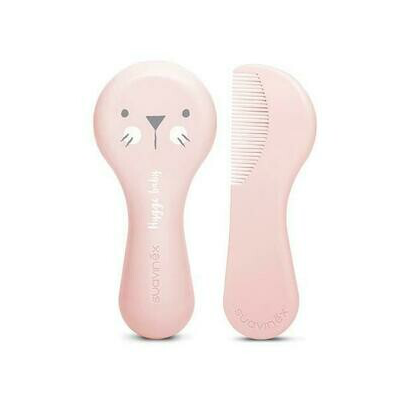 CEPILLO Y PEINE INFANTIL SOFT SUAVINEX ROSA DECO