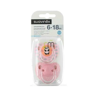 SUAVINEX CHUPA SILICONA T ANAT NOCHE 6-18 M 2 U