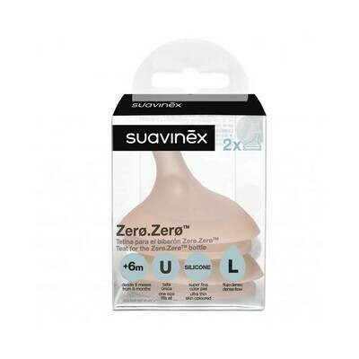 SUAVINEX TETINA SILICONA ANTICOLICO FLUJO L SILICONA 2 UDS