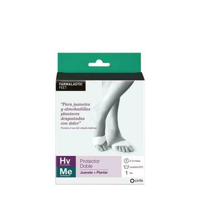 CORRECTOR DOBLE JUANETES Y PLANTAR FARMALASTIC FEET PIE DERECHO TALLA PEQUEÑA