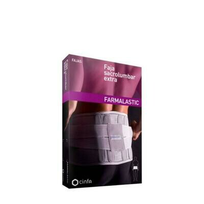 FAJA SACROLUMBAR FARMALASTIC EXTRA GRIS CONTORNO 105-120 CM TALLA 3