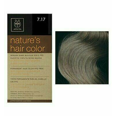 AP NATURE,S TINTE PERMANENTE N7,17 RUBIO CEN.BEI