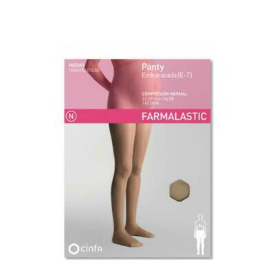 PANTY COMP NORMAL 140 DEN EMBARAZADA FARMALASTIC BEIGE TALLA EXTRA GRANDE