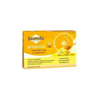 JUANOLA PROPOLIS PASTILLAS LIMON MIEL 24 PASTILL