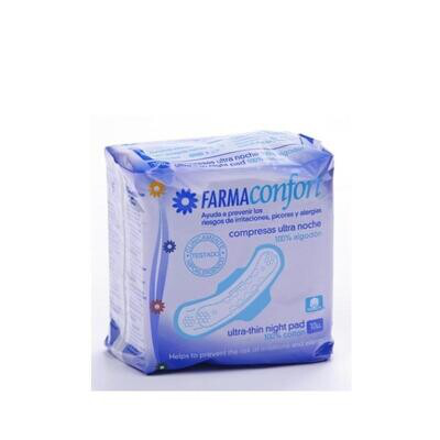 COMPRESAS ULTRAFINAS 100% ALGODON FARMACONFORT NOCHE