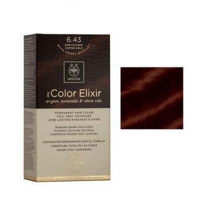 APIVITA COLOR ELIXIR 6.43 Rubio Oscuro Cobrizo Dorado