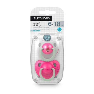 SUAVINEX CHUPA SILICONA T ANAT NOCHE 6-18 M 2 U