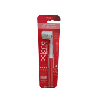 BALENE BY BEXIDENT CEPILLO DENTAL ADULTO 1 UNIDAD DUREZA MEDIA COLOR CORAL