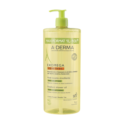 A-DERMA EXOMEGA CONTROL ACEITE LIMPIADOR EMOLIENTE 1 ENVASE 1 L