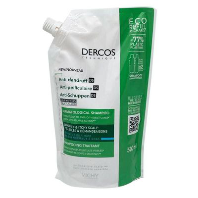 DERCOS CHAMPU ANTICASPA DS CABELLO NORMAL-GRASO 1 BOLSA 390 ML ECOPACK