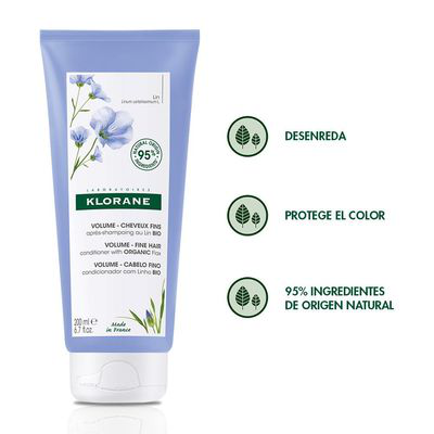 KLORANE BALSAMO DESPUES CHAMPU FIBRAS DE LINO 20
