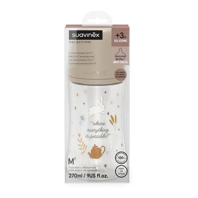 BIBERON PP BOCA ANCHA T SILICONA SUAVINEX PREMIU