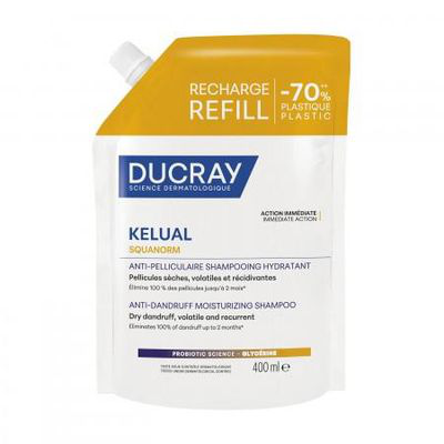 DUCRAY KELUAL SQUANORM CHAMPU TRATANTE HIDRATANTE CASPA SECA 400 ML RECARGA