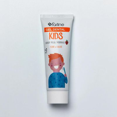 FARLINE GEL DENTAL KIDS +2 AÑOS 1 TUBO 75 ML SABOR FRESA