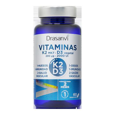 DRASANVI VITAMINA D3 + K2 60 COMPRIMIDOS