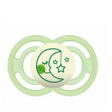 CHUPETE SILICONA MAM PERFECT NIGHT   6 M VERDE