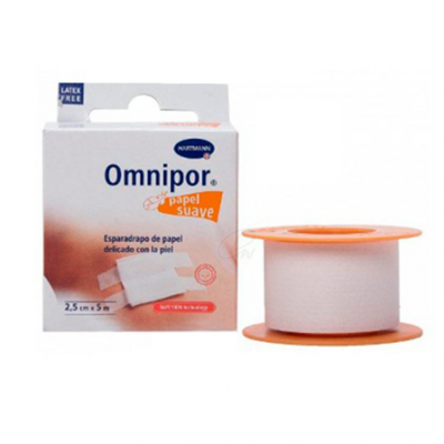 ESPARADRAPO HIPOALERGICO OMNIPOR DE PAPEL 5 M X
