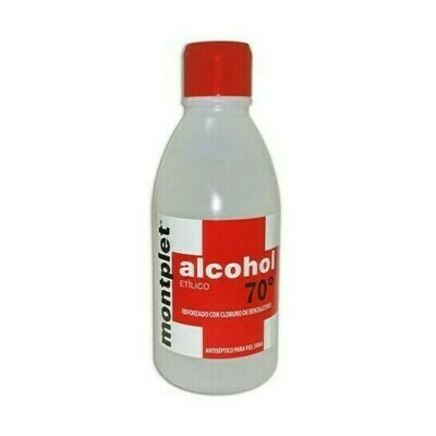 ALCOHOL DE 70 G MONPLET 250ML