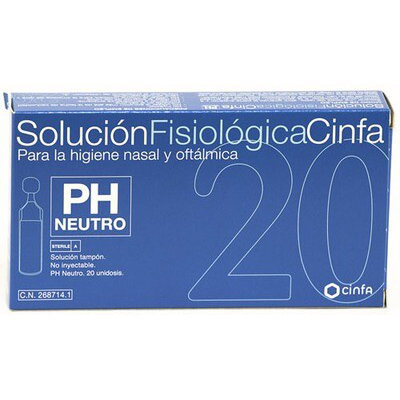 SOLUCION FISIOLOGICA CINFA 20 UNIDOSIS 5 ML.