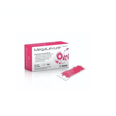 MEGALEVURE  10 STICKS SABOR FRESA