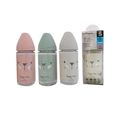 SUAVINEX BIBERON VIDRIO 240ML  0M 3 POSICIONE