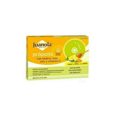 JUANOLA PROPOLIS HIEDRA PASTILLAS MIEL LIMON