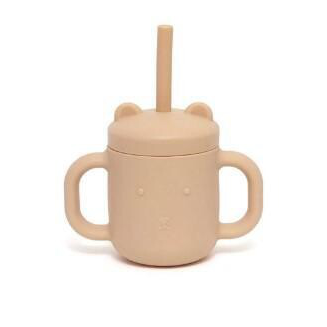 TUTETE TAZA DE SILICONA CON ASA Y PAJITA