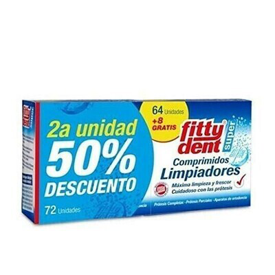 FITTYDENT SUPER COMPRIMIDOS LIMPIEZA PROTESIS DENTAL DUPLO 7