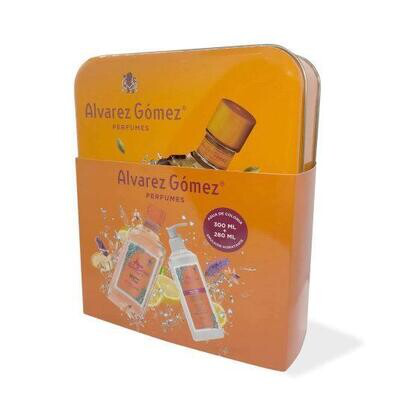 ALVAREZ GOMEZ COFRE LATA AGUA DE COLONIA EAU DE ORANGE AGUA DE COLONIA 150 ML + EMULSION HIDRATANTE
