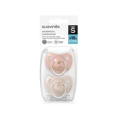 CHUPETE SILICONA ANATOMICO SUAVINEX CLASICO  18M 2 U