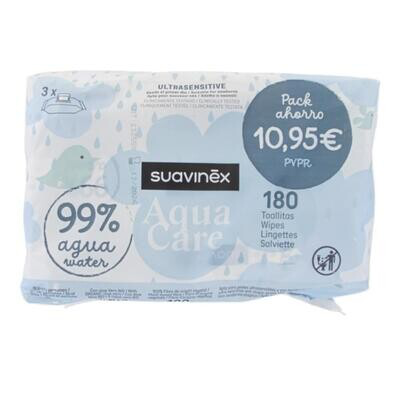 SUAVINEX TOALLITAS AQUA CARE PACK AHORRO 180U 213617