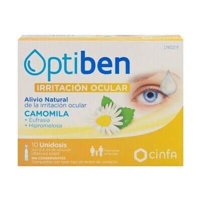 OPTIBEN OJOS IRRITADOS 10 AMPOLLAS UNIDOSIS 0,4 ML