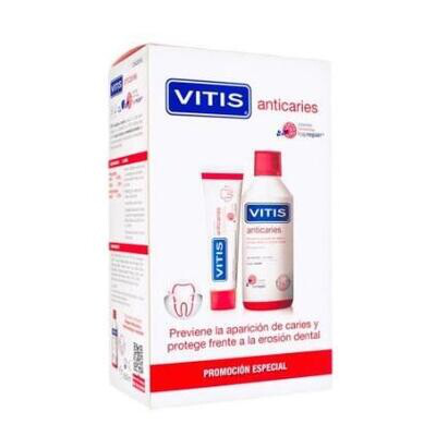 VITIS ANTICARIES PACK 100 ML  PASTA  500ML COLUTORIO