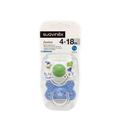 SUAVINEX CHUPETE SILICONA T FISIOLOGICA FUSION 4-18 M 2 U