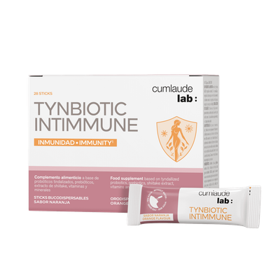 CUMLAUDE LAB: TYNBIOTIC INTIMMUNE 28 STICKS BUCODISPERSABLES 1,5 G SABOR NARANJA