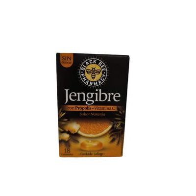 BLACK BEE CARAMELOS JENGIBRE 18 CARAMELOS 45 G SABOR NARANJA