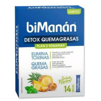 BIMANAN DETOX QUEMAGRASAS 14 STICKS 4,5 G SABOR TROPICAL