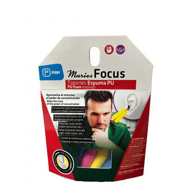 TAPONES OIDOS ESPUMA PU MARIES FOCUS 10 UNIDADES