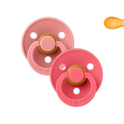 TUTETE BIBS COLOUR ROUND DUSTY PIMK/CORAL T2