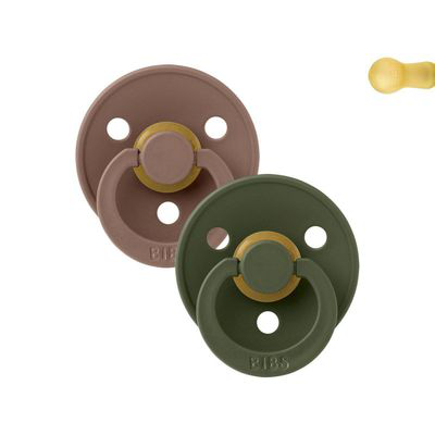 TUTETE CHUPETE BIBS COLOUR ROUND WOODCHUCK/HUNTER GREEN 6-18 MESES