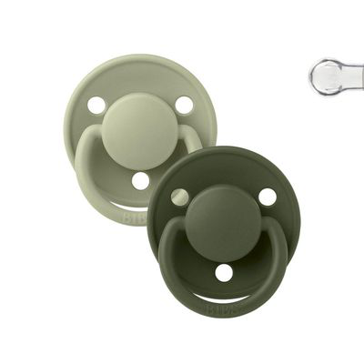 TUTETE CHUPETE BIBS DE LUX SAGE/HUNTER GREEN SILICONA