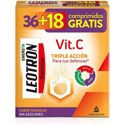 LEOTRON VITAMINA C 54 COMPRIMIDOS EFERVESCENTES SABOR NARANJA