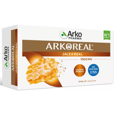 ARKOREAL JALEA REAL FORTE PLUS SIN AZUCAR 1500 MG 20 AMPOLLAS