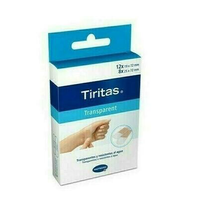 TIRITAS APOSITO ADHESIVO TRANSPARENTE 2 TAMAÑOS