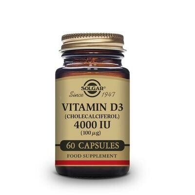 SOLGAR VIT D3 4000 UI 100MCG 60 CAP