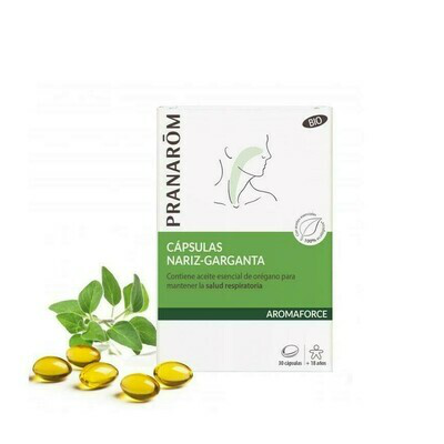 PRANAROM AROMAFORCE NARIZ GARGANTA 30 CAPSULAS