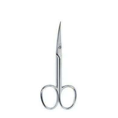TIJERA BETER MANICURA PIELES CURVA, CROMADA 9 CM